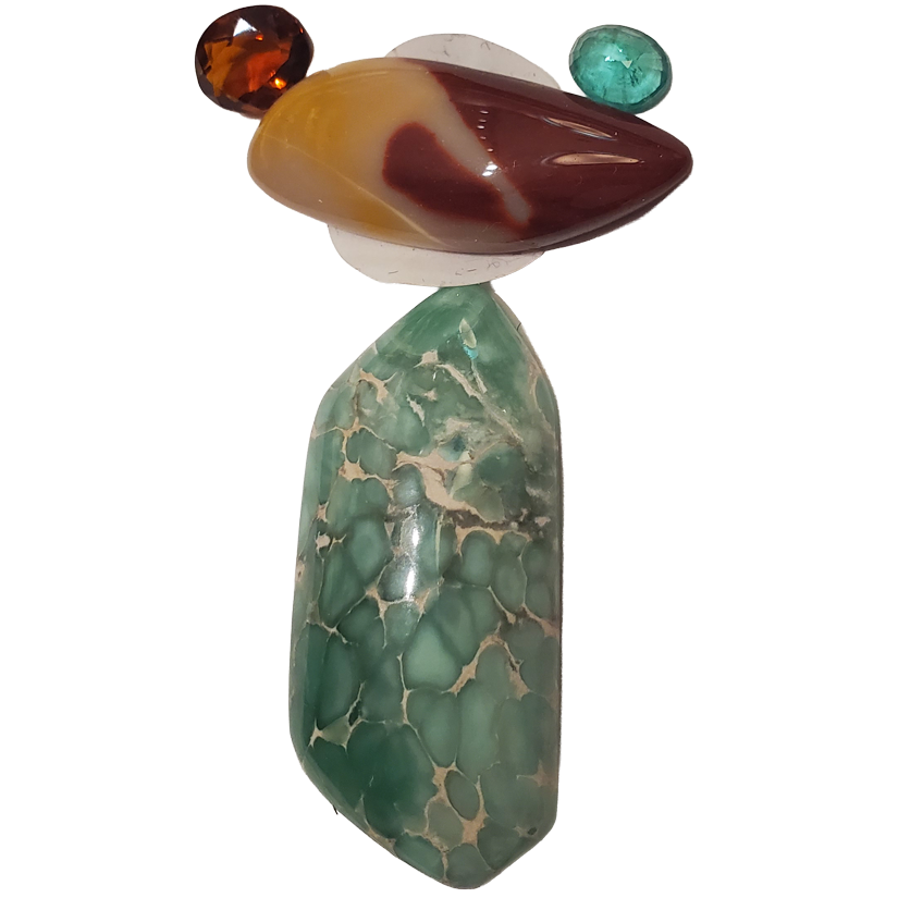 Variscite and Jasper Keychain