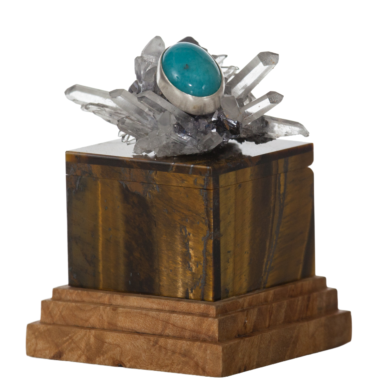 Endearment Box #3: Amazonite & Quartz on Tiger Eye