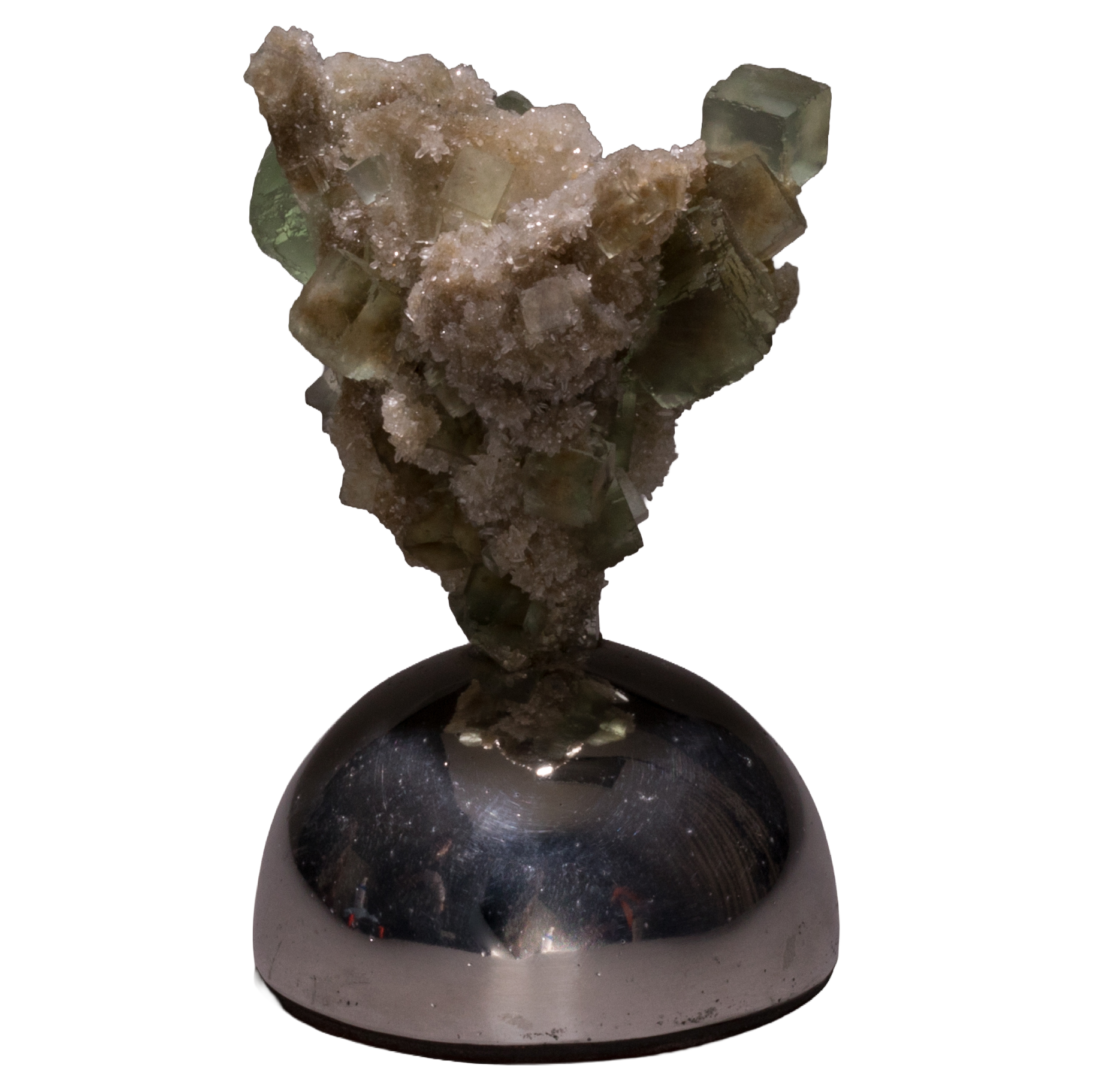 Fluorite on Cast Aluminum Base