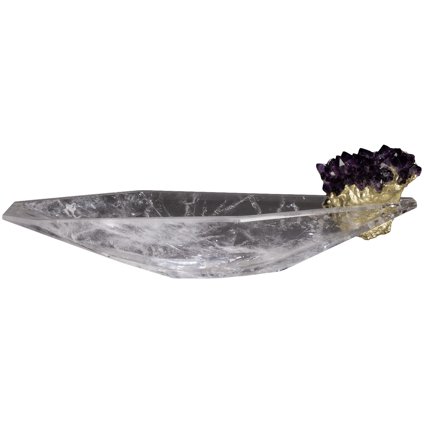 Crystal Bling Bowl 22-Gilded Amethyst on Clear