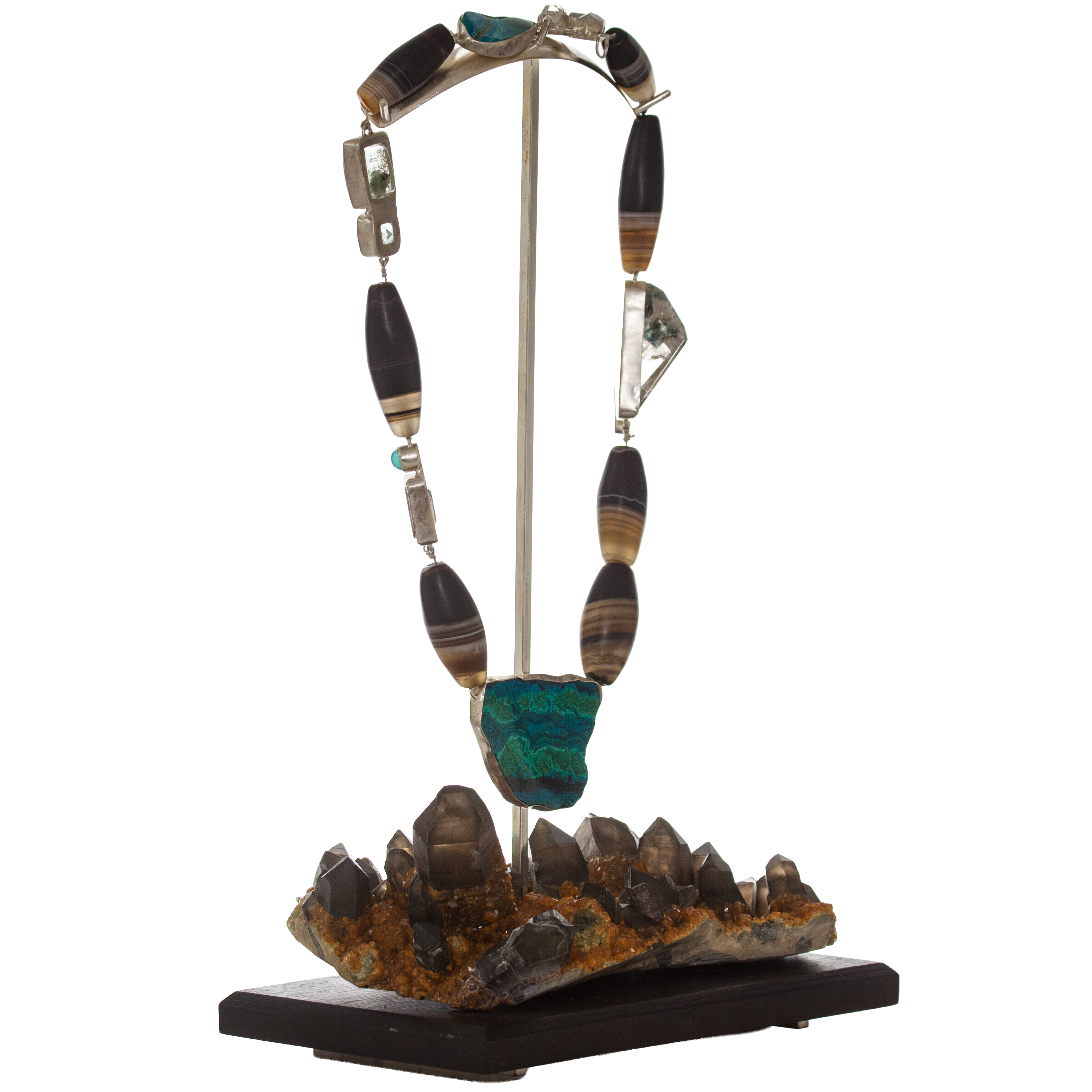 Ancient Agate on Smoky Quartz