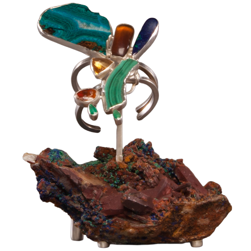 Chrysocolla Bracelet on Azurite Base