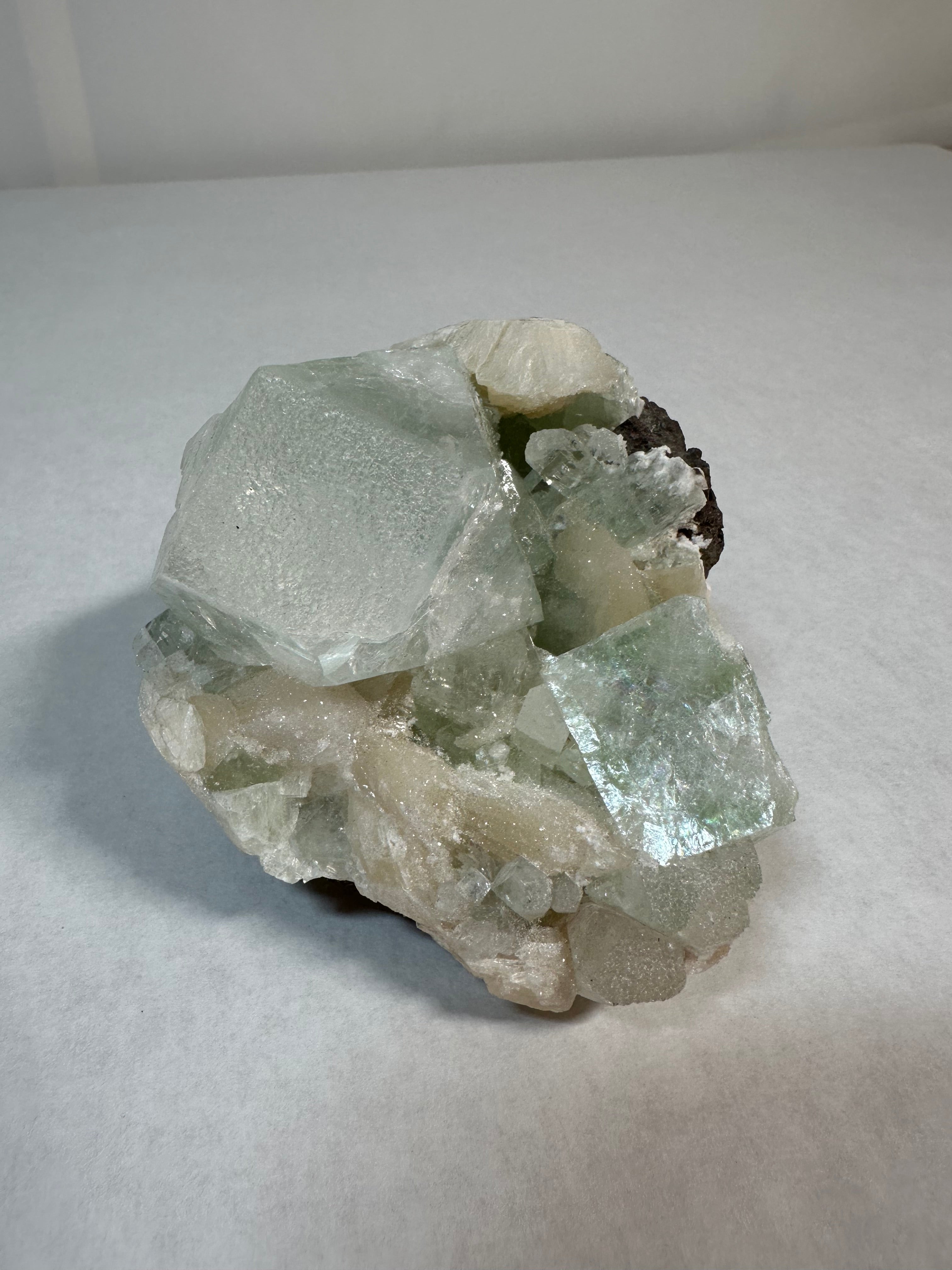 Apophyllite avec fluorite