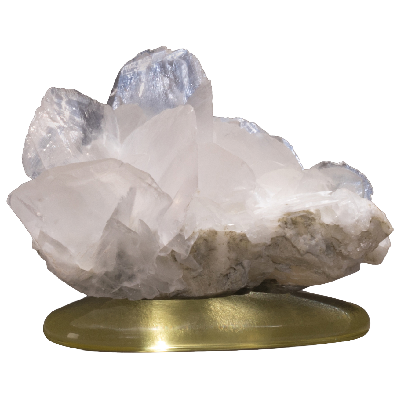 Calcite on Cast Glass Base