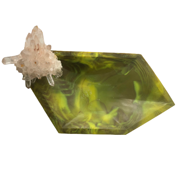 Quartz on Glacier Glass Bowl